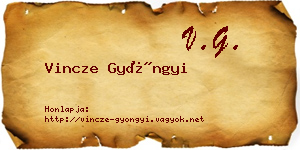 Vincze Gyöngyi névjegykártya