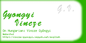 gyongyi vincze business card