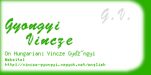 gyongyi vincze business card